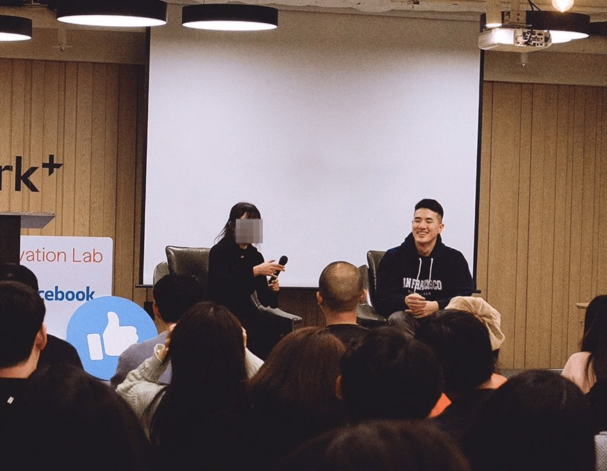 Q&A 세션은 진유림 님과 함께 진행했다. (초상권 보호)
